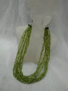 Stunning Silpada Sterling 925 peridot 6 strands necklace - Picture 1 of 3