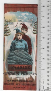 Tarjeta comercial victoriana de Navidad tobogán en polvo lavado cisne VTC-XB129 - Imagen 1 de 2