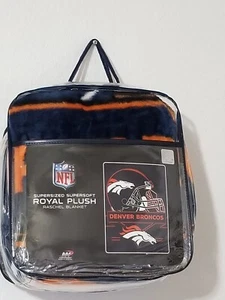 NFL Denver Broncos 60" by 80" Twin XL Size Raschel Blanket - Picture 1 of 2