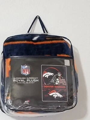 NFL Denver Broncos 60" by 80" Twin XL Size Raschel Blanket - Image 1 of 2