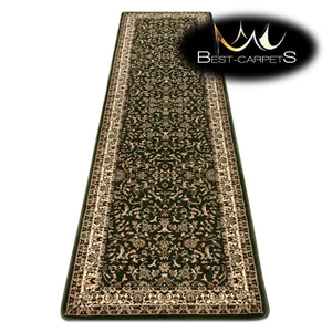 Thick & Soft TRADITIONAL green long Carpet, Runner 'ROYAL' Corridor & Hallway - Picture 1 of 6