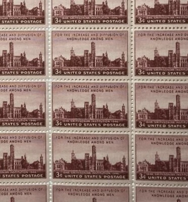 Smithsonian Institution US Scott 943 Violet Brown Mint Sheet of 50 Issued 1946. - Image 1 of 2