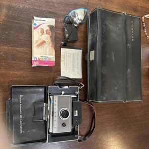 Vtg Polaroid Polaroid Automatic 100 Land Camera Case Flash Accessories Set - Picture 1 of 10