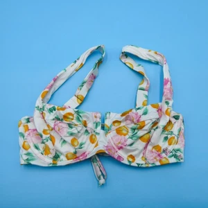Victorias Secret 32DD White Floral Lemons Underwired Cutout Push Up Bikini Top - Picture 1 of 9