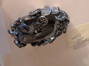 Vintage Silber Münze Bettelarmband Dehnbar - Bild 1 von 2