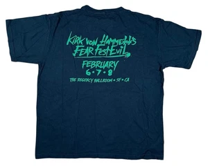 RAR Kirk Von Hammett SF Fear Fest Evil Staff T-Shirt Herren XL Metallica Horror - Bild 1 von 4
