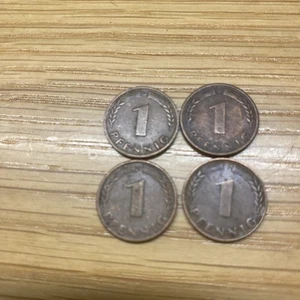 1 Pfennig 1949 D F G J Bank Deutscher Länder Kompletter Satz - Bild 1 von 2
