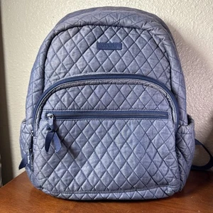 Vera Bradley Essential Mochila Grande Bolso para Computadora en Denim Azul Marino Luz de Luna - Imagen 1 de 15