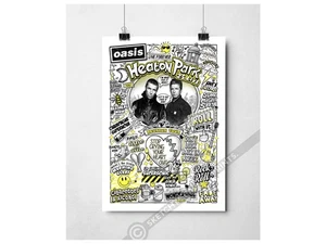 Oasis 2025 Heaton Park Art Print, Limited Edition Reunion Tour Setlist Poster, - Picture 1 of 24
