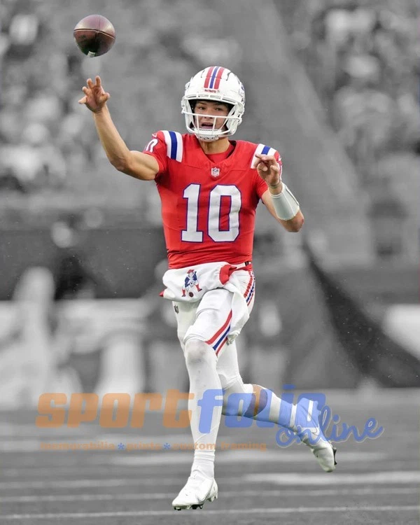 Impresión de fútbol americano brillante 8x10 de los New England Patriots DRAKE MAYE Foto 1 de 1