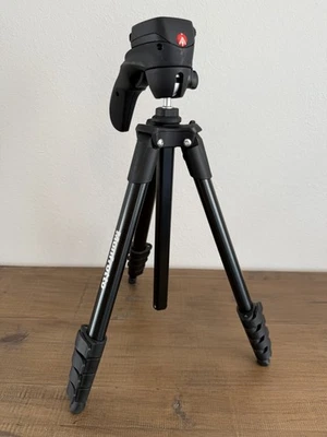 Manfrotto Tripod Pan Tilt Head Adjustable 55in Tall with Carry Bag Included - Image 1 of 4