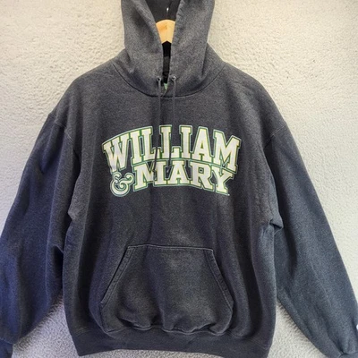 William And Mary Sudadera con Capucha Suéter Mujer Grande Gris Sudadera Pullover Champion Foto 1 de 4
