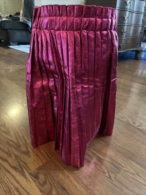 Falda plisada metálica rosa fucsia talla 14 forrada Lola & The Boys nueva con etiquetas Foto 1 de 4
