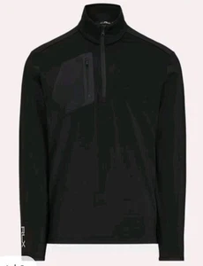 Polo Ralph Lauren Golf Jersey Negro Rendimiento Cuarto Cremallera Pullover Para Hombre Talla L - Imagen 1 de 8