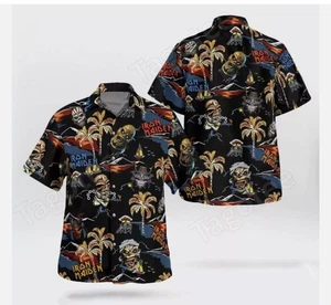 Iron Maiden Zombie Palm Tree Hawaiian Shirt Full Size Hawaiian Shirt - Picture 1 of 6