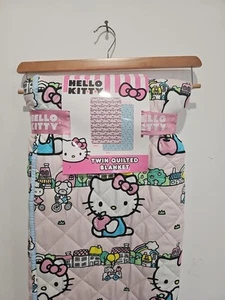 Hello Kitty Twin Quilted Blanket | Light Pink | Double Sided - Picture 1 of 4