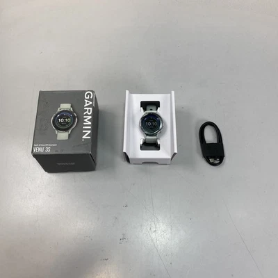Reloj inteligente Garmin Venu 3S plateado acero inoxidable - correa gris salvia Foto 1 de 4