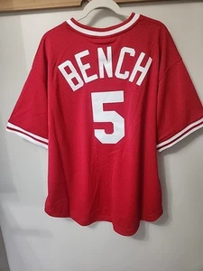 Mitchell & Ness Cincinnati Reds Trikot #5 1983 Johnny Bench Neu mit Etikett 2XL - Bild 1 von 11