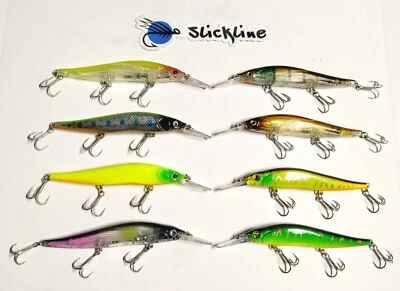 Señuelo de pesca SLICKLINE 110 mm sábalo sonajero flotante Minnow Jerkbait lubina 1/2 oz Foto 1 de 4