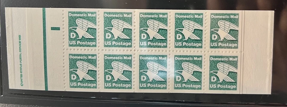 Scott BK143 (2113a) “D” SERIES Booklet of 20 2 panes of 10 MNH 1981 SCV 14.00 - Image 1 of 1