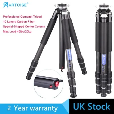 Carbon Fiber Camera Tripod Compact Tripod Special-Shaped Center Column Load 45lb - Image 1 of 4