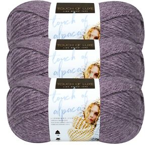 (3 Pack) Lion Brand Yarn 674-146Y Touch of Alpaca Yarn, Purple Aster