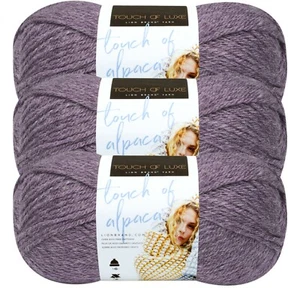 (3 Pack) Lion Brand Yarn 674-146Y Touch of Alpaca Yarn, Purple Aster - Picture 1 of 4