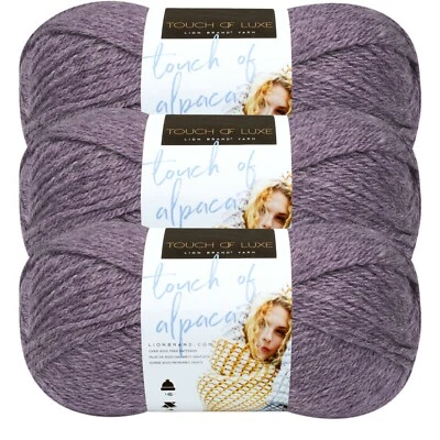 (3 Pack) Lion Brand Yarn 674-146Y Touch of Alpaca Yarn, Purple Aster - Image 1 of 4