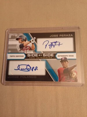 2013 Topps Jorge Polanco / Peraza #25/50 DUAL AUTOGRAPHS #SBS-PP Rookie Basebal - Image 1 of 2