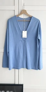 NWT! JIGSAW beautiful blue cotton blend relax fit blouse! Size uk10/12 - Picture 1 of 6