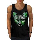 Wellcoda Blunt Lynx Cat Cute Mens Tank Top, Drug Active Sports Shirt