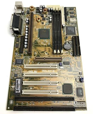 Vintage ASUS Placa Madre P2l97-s Rev: 2.01 - Isa AGP PCI Sdram ATX Ranura 1 - Imagen 1 de 4