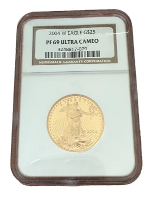 US 2004 W Gold 1/2 oz $25 NGC PF69UC Proof Gold Eagle - Image 1 of 2