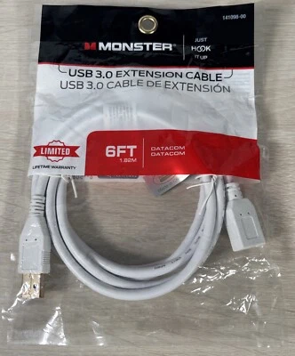Monster Brand USB 3.0 Extension Cable 6' - Image 1 of 2