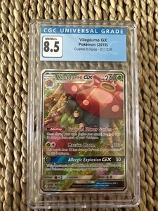 Pokemon TCG Cosmic Eclipse Vileplume GX Full Art HOLO 211/236 GRADED CGC 8.5🔥🔥 - Picture 1 of 2