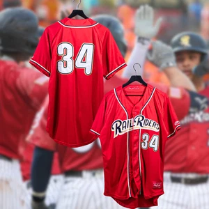 Scranton Wilkes Barre Railriders Team Issued New York Yankees Baseball Jersey L - Picture 1 of 15