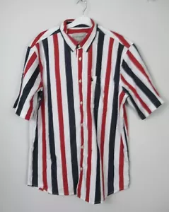 Carhartt Short Sleeve Elcano Shirt Stripe Arcade/Navy Size S - L Mens - Picture 1 of 3