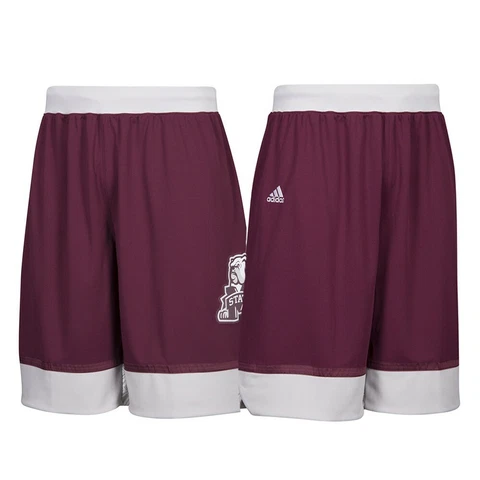 Mississippi State Bulldogs NCAA Men's March Madness Maroon Basketball Shorts Cover