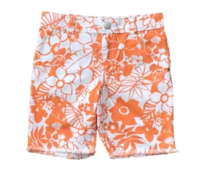 Gymboree Tropical Bloom Orange Shorts Floral Girls Bermuda Pants Sz 5 NWT - Picture 1 of 2