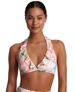Ralph Lauren Womens Floral Print Ruffle Bikini Top Size 12 - Picture 1 of 1