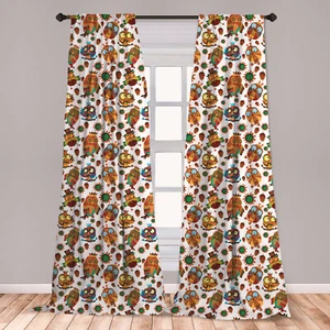 Owl Print Microfiber Curtains 2 Panel Set Living Room Bedroom in 3 Sizes - Picture 1 of 52