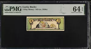Disney Lucky Bucks Version Release: 1937 "Old King Cole" - PMG 64 Choice Unc. - Picture 1 of 2