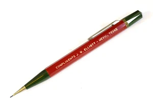 Mexia Texas JW Elliot AUTOPOINT Green & Maroon Real Thin Lead Mechanical Pencil - Picture 1 of 6