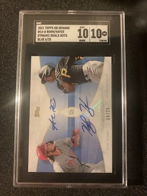 2021 Topps On Demand Dynamic Duals Auto Blue 6/25 #16-A Alec Bohm Ke'Bryan Hayes - Image 1 of 4