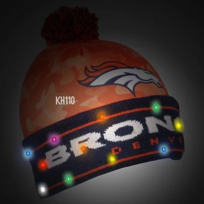 Gorro iluminado camuflaje logotipo grande de los Denver Broncos NFL Foto 1 de 3