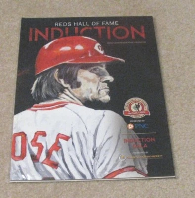 PETE ROSE CINCINNATI REDS 2016 HALL OF FAME INDUCTION PROGRAM No Bobblehead - Image 1 of 4