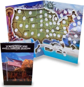State Quarter Collection Book Folder Map - Picture 1 of 4