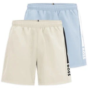 Pantalones cortos de natación BOSS - Pantalones cortos de natación BOSS Dolphin para hombre - Azul cielo, blanco - 50508798 - Imagen 1 de 5