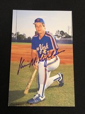 KEVIN McREYNOLDS SIGNED AUTOGRAPHED 1990 BARRY COLLA POSTCARD NEW YORK METS