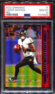 2022 Luminance LAMAR JACKSON Red #/25 PSA 10 SSP Ravens MVP - Picture 1 of 2
